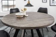 DIWO - Ø120CM HANDGJORT MATBORD I GRÅTT MANGOTRÄ