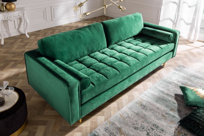 BELLANI - 225CM EMERALD GRÖN SAMMETSSOFFA