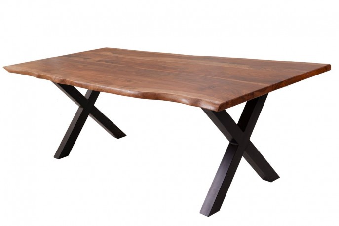 FINDY - Handgjort matbord i massivt sheshamträ 220 cm