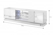 Babylon II - TV-bänk med inbyggd LED-belysning 160 cm