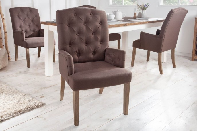 PICCADILLY - Lyxig stol med Chesterfield-detaljer i countrystil