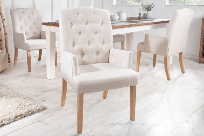 PICCADILLY - Lyxig stol med Chesterfield-detaljer i countrystil
