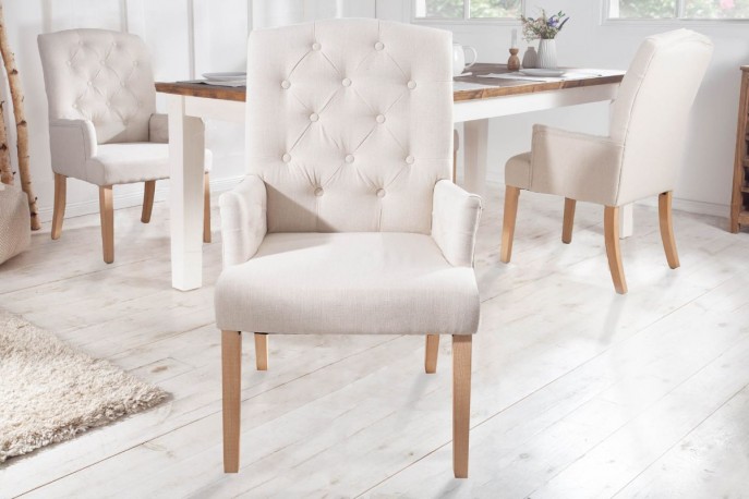 PICCADILLY - Lyxig stol med Chesterfield-detaljer i countrystil