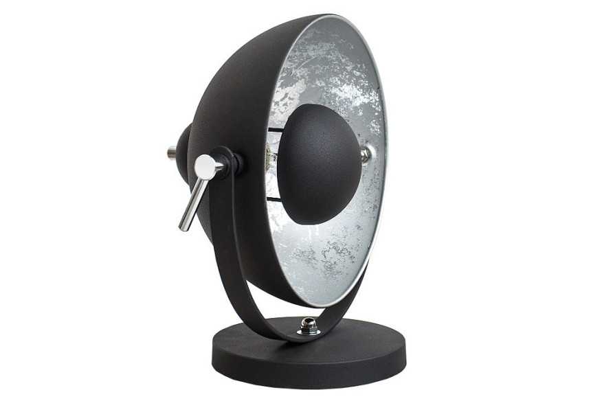 Tischleuchte Studio 40cm schwarz silber