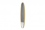 Elongated mirror in a gold frame 25 x 119 x 4 cm