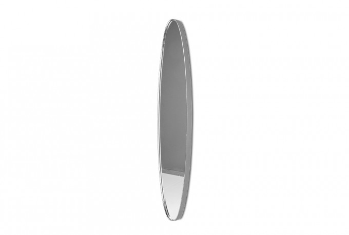 Elongated mirror in a silver frame 25 x 119 x 4 cm