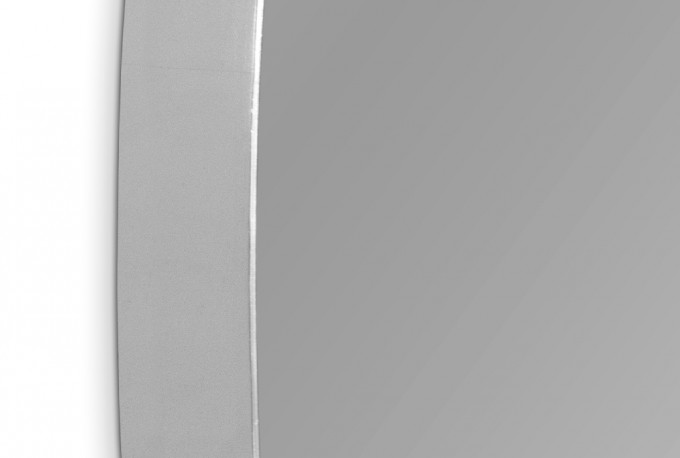 Elongated mirror in a silver frame 25 x 119 x 4 cm