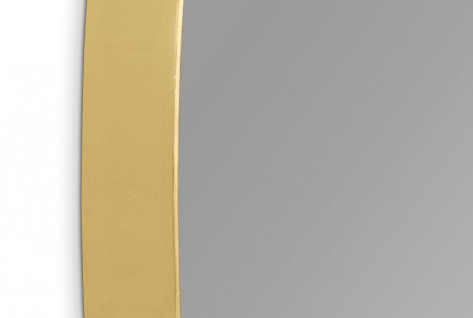 Elongated mirror in a golden frame 21 x 77 x 4 cm