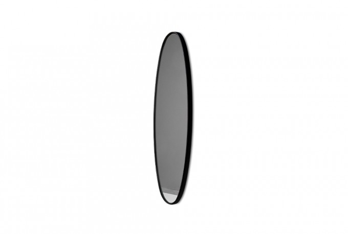 Elongated mirror in a black frame 21 x 77 x 4 cm