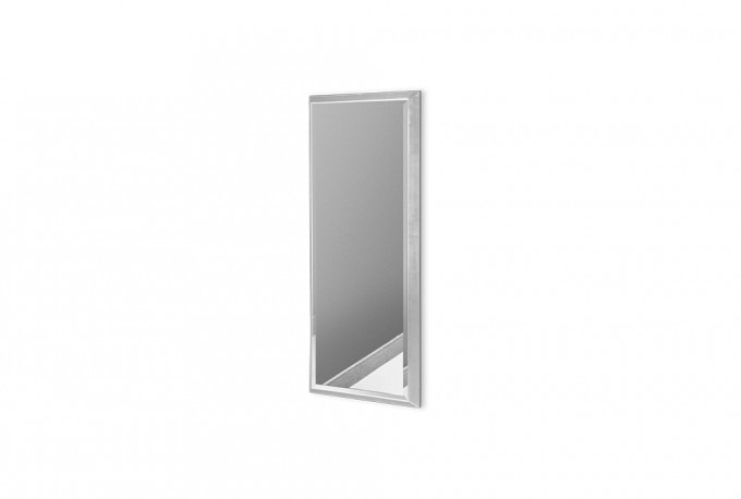 Modern mirror in a silver frame 18 x 53 cm