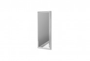 Modern mirror in a silver frame 18 x 53 cm