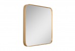 Rounded retro mirror in a gold frame 51 x 61 cm