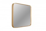Square rounded mirror in a gold frame 50.5 x 50.5 cm