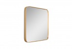 Rounded retro mirror in a gold frame 41 x 51 cm