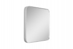 Rounded retro mirror in a silver frame 41 x 51 cm