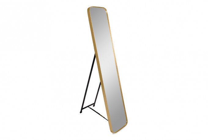 standing Mirror in a golden frame 151 x 31 x 4 cm