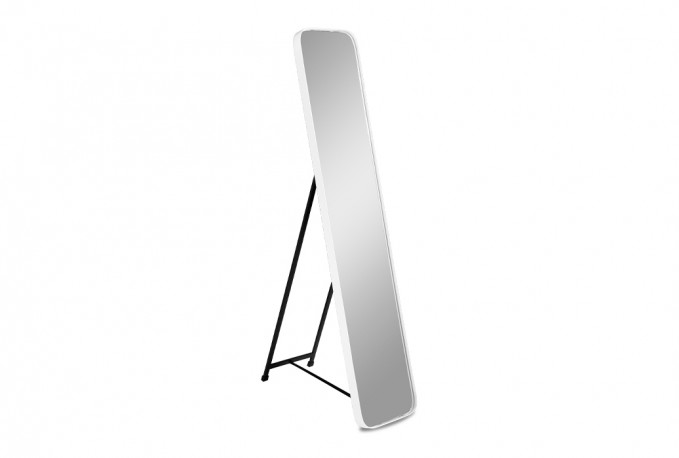 standing Mirror in a white frame 151 x 31 x 4 cm