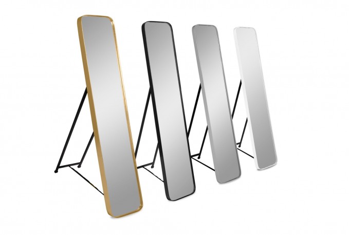 standing Mirror in a white frame 151 x 31 x 4 cm