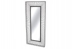 Mirror in a frame of black steel wires 55 x 120 x 6 cm