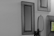 Mirror in a frame of black steel wires 55 x 120 x 6 cm