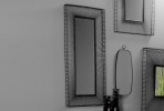 Mirror in a frame of black steel wires 55 x 120 x 6 cm