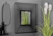 Mirror in a frame of black steel wires 90 x 90 x 9.5 cm
