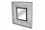 Mirror in a frame of black steel wires 90 x 90 x 9.5 cm
