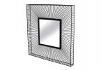 Mirror in a frame of black steel wires 90 x 90 x 9.5 cm
