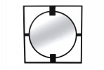 Round mirror in a steel black loft frame Ø 50 x 2 cm
