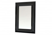Mirror in a bent black mirror frame 80 x 100 cm