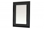 Mirror in a bent black mirror frame 80 x 100 cm