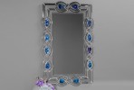 Mirror oriental pattern colorful crystals 80 x 120 cm