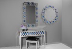 Mirror oriental pattern colored crystals Ø 99 cm
