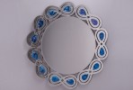 Mirror oriental pattern colored crystals Ø 99 cm