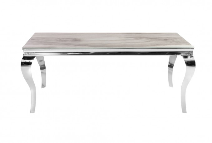 Table with white marble top modern barock 200 x 100 x 75 cm