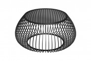 Glass wire coffee table graphite table top Ø75 x 36.5 cm