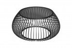 Glass wire coffee table graphite table top Ø75 x 36.5 cm
