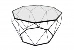 ALI - Ø74 x 42 cm bord i svart metall/glas