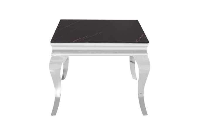 Side table with black marble top modern barock 60 x 60 x 57 cm