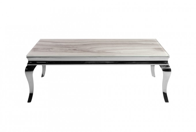 Modern white barock marble coffee table top 130 x 70 x 45 cm