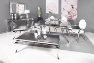 Modern black barock marble table top 130 x 70 x 45 cm