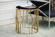 Designer gold table 50 x 50 x 53 cm