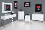 Cabinet glamor white glass 55 x 41 x 99 cm