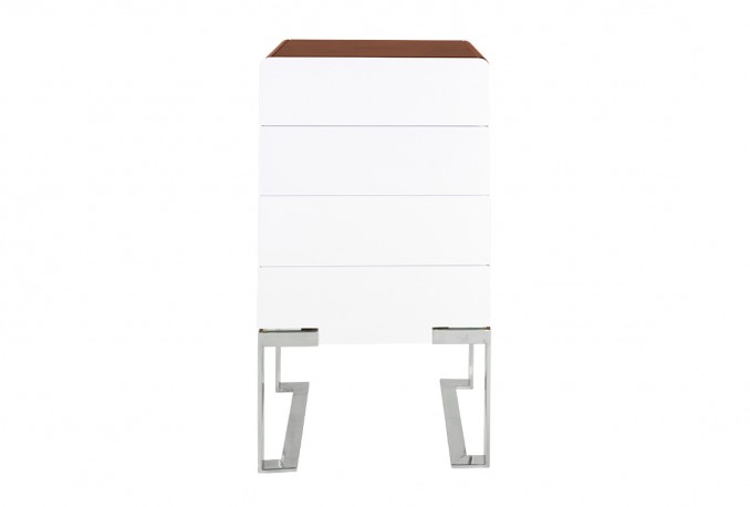 Elegant white high gloss cabinet 55 x 40 x 115 cm