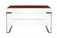Elegant white chest of drawers with retractable top 120 x 50 x 76 cm