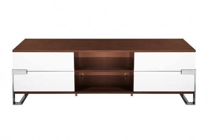 Elegant white TV cabinet high gloss 180 x 40 x 55 cm