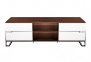 Elegant white TV cabinet high gloss 180 x 40 x 55 cm