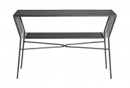Metal console with graphite top 120 x 80 cm