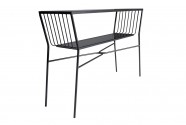 Metal console with graphite top 120 x 80 cm