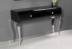 Dressing table glamor black glass 120 x 41 x 78 cm